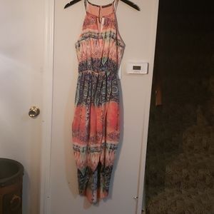 Suzy Shier multi color high low summer dress